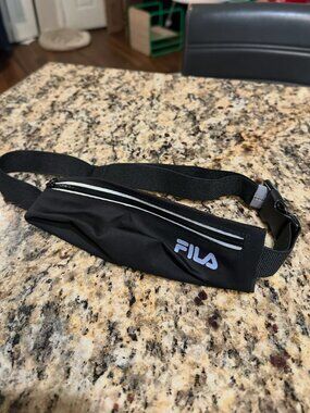 Fila Accessories Running Belt Fanny Pack Black Adjustable Waist Phone Holder